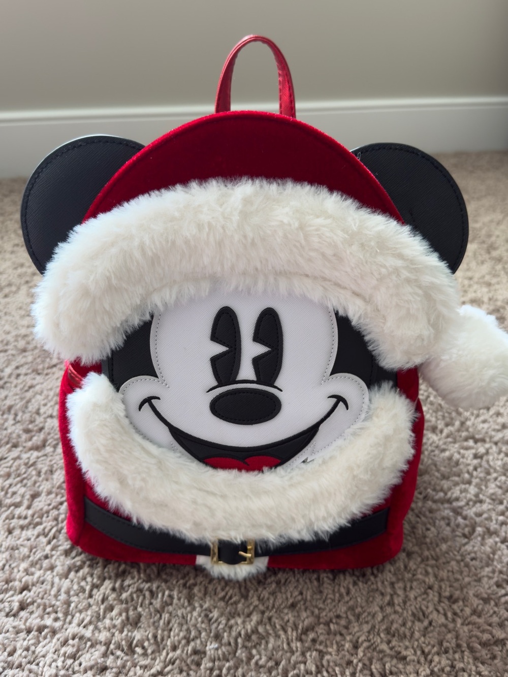 Disney Parks Santa Mickey Mouse Loungefly Backpack